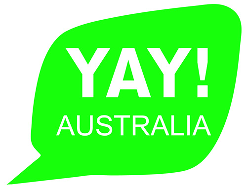 YAY!Australian logo for Australian-made merchandise 100% Australian made promotional products