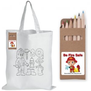 Colouring Cotton Bag With Pencils